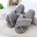 Women Winter Slippers Shoes Flat Sweet Home Fur Warm Soft Indoor Slip On Slipper