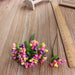 Mini Artificial Stamen Bud Bouquet Leaf Flower For Home Wedding Decor