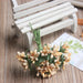 Mini Artificial Stamen Bud Bouquet Leaf Flower For Home Wedding Decor