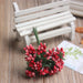 Mini Artificial Stamen Bud Bouquet Leaf Flower For Home Wedding Decor