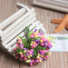 Mini Artificial Stamen Bud Bouquet Leaf Flower For Home Wedding Decor