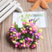 Mini Artificial Stamen Bud Bouquet Leaf Flower For Home Wedding Decor