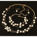 Pearl Jewelry Set Simulated Pearl Double Layer Women Earrings Necklace Bracelet Set
