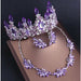 Crystal Bridal Jewelry Sets Necklaces Earrings Crown Tiaras Set Wedding Jewelry