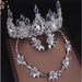 Crystal Bridal Jewelry Sets Necklaces Earrings Crown Tiaras Set Wedding Jewelry