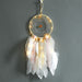 Dream Catcher Feather Ornaments Lace Ribbons Feathers Wrapped Lights Room Decor