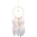 Dream Catcher Feather Ornaments Lace Ribbons Feathers Wrapped Lights Room Decor