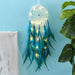 Dream Catcher Feather Ornaments Lace Ribbons Feathers Wrapped Lights Room Decor
