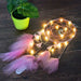 Dream Catcher Feather Ornaments Lace Ribbons Feathers Wrapped Lights Room Decor