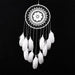 Dream Catcher Feather Ornaments Lace Ribbons Feathers Wrapped Lights Room Decor