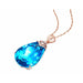 Sapphire Crystal Pendant Necklace Gemstones Choker Statement Necklace For Women