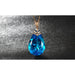 Sapphire Crystal Pendant Necklace Gemstones Choker Statement Necklace For Women