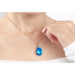 Sapphire Crystal Pendant Necklace Gemstones Choker Statement Necklace For Women