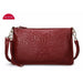 Women's Handbags Split Leather Fashion Alligator Pattern Clutch Bags