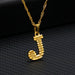 14K Gold Plated Initial Letter Necklace For Men & Women A-Z Alphabet Pendant Necklace