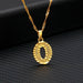 14K Gold Plated Initial Letter Necklace For Men & Women A-Z Alphabet Pendant Necklace