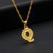 14K Gold Plated Initial Letter Necklace For Men & Women A-Z Alphabet Pendant Necklace