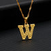14K Gold Plated Initial Letter Necklace For Men & Women A-Z Alphabet Pendant Necklace