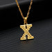 14K Gold Plated Initial Letter Necklace For Men & Women A-Z Alphabet Pendant Necklace