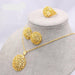 18K Gold Plated Jewelry Sets Women Party Wedding Necklace Earrings Ring Jewelry set