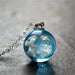 Transparent Resin Ball Moon Pendant Necklace Women Blue Sky pendant Jewelry