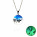 Transparent Resin Ball Moon Pendant Necklace Women Blue Sky pendant Jewelry