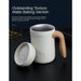 Vacuum Insulation Leak-proof Coffee Mug With Wooden Handle