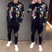 Men Printed Tracksuit Fashion Printing Set Spring Sports Suit 2 Piece Sets