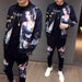 Men Printed Tracksuit Fashion Printing Set Spring Sports Suit 2 Piece Sets