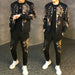 Men Printed Tracksuit Fashion Printing Set Spring Sports Suit 2 Piece Sets