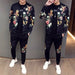 Men Printed Tracksuit Fashion Printing Set Spring Sports Suit 2 Piece Sets