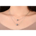 New Fashion Double Layer Pearl Pendant Necklace Silver 925 Jewelry For Women
