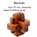 IQ Brain Teaser Kong Ming Lock 3D Wooden Interlocking Burr Puzzles Game Toy