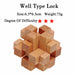 IQ Brain Teaser Kong Ming Lock 3D Wooden Interlocking Burr Puzzles Game Toy