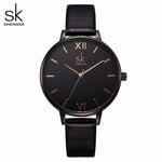Fashion Ladies Watches Leather Quartz Watch Thin Casual Strap Watch For Women