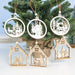 3D Christmas Ornament Wooden Hangings Christmas Decorations For Home Party New Year