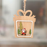 3D Christmas Ornament Wooden Hangings Christmas Decorations For Home Party New Year
