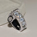 Vintage Rose Gold Filled Zircon Wedding Rings Women Fashion Jewelry