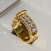 Vintage Rose Gold Filled Zircon Wedding Rings Women Fashion Jewelry