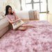 Shaggy Tie-dye Printed Carpet Plush Floor Fluffy Mats Faux Fur Area Silky Rugs