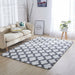 Printed Shaggy Carpet Plush Floor Fluffy Mats Faux Fur Silky Rugs