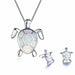 Classic Cute Sea Turtle Necklace Earrings jewelry Set Trendy Women Jewelry Set