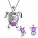 Classic Cute Sea Turtle Necklace Earrings jewelry Set Trendy Women Jewelry Set