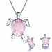 Classic Cute Sea Turtle Necklace Earrings jewelry Set Trendy Women Jewelry Set