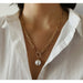 Gothic Baroque Pearl Pendant Choker Necklace for Women Wedding
