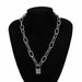Multi Layer Lover Lock Pendant Choker Necklace Steampunk Padlock Collier Best Couple Jewelry