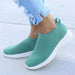 Women Shoes Knitting Sneakers Spring Summer Slip On Flat Shoes Loafers