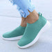 Women Shoes Knitting Sneakers Spring Summer Slip On Flat Shoes Loafers