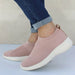 Women Shoes Knitting Sneakers Spring Summer Slip On Flat Shoes Loafers