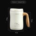Vacuum Insulation Leak-proof Coffee Mug With Wooden Handle